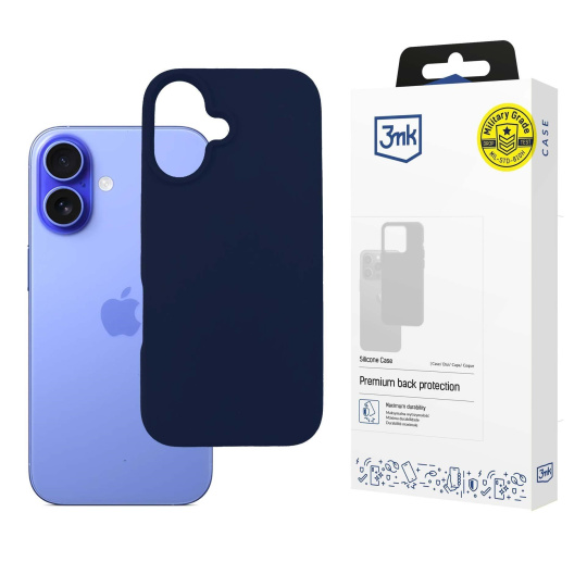 3mk Silicone Case Dark Navy pro Apple iPhone 16