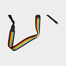Polaroid Camera Strap Flat Rainbow Black Polaroid Camera Strap Flat Rainbow Black