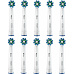 Oral-B Cross Action, náhradní hlavice 10 ks, bílé, oscilačně-rotační technologie, efektivní odstranění plaku