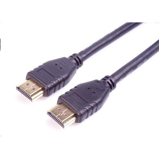 PREMIUMCORD Kabel HDMI 2.1 High Speed + Ethernet kabel 8K@60Hz, zlacené konektory, 0,5m