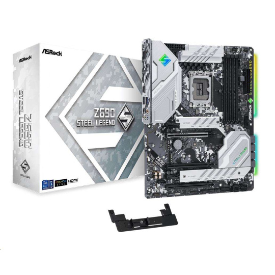 ASRock MB Sc LGA1700 Z690 Steel Legend, Intel Z690, 4xDDR4, 1xDP, 1xHDMI