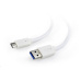 GEMBIRD Kabel USB - USB-C, 1m, bílá