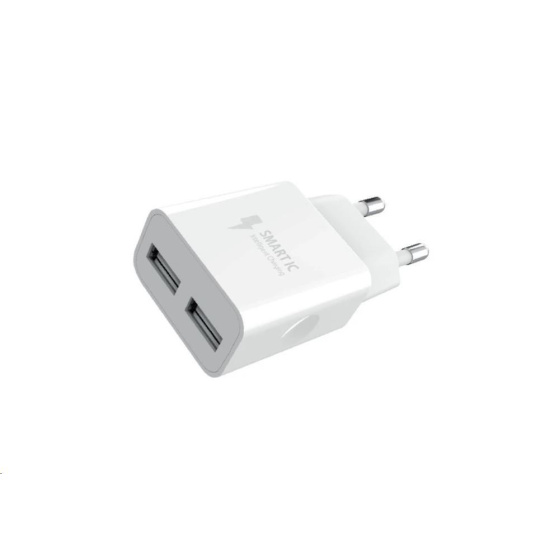 WG - Síťová nabíječka 2x USB-A 2,4A , white WG - Síťová nabíječka 2x USB-A 2,4A , white