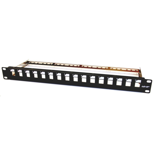 19" modulární patch panel LEXI-Net 16port, černý