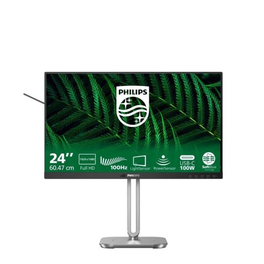 Philips MT 23,8" 24B2G5301 - 1920x1080,IPS,100Hz,HDMI,DP,USBhub,USB-C,RJ45,Repro,Pivot