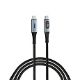 VERBATIM Kabel USB-C Sync & Charge, 100W, s displejem, 120cm