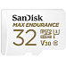 SanDisk MicroSDHC karta 32GB MAX Endurance + adaptér, 15,000 hodin