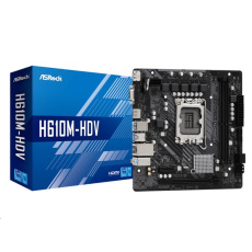 BAZAR - ASRock MB Sc LGA1700 H610M-HDV, Intel H610, 2xDDR4, 1xDP, 1xHDMI, 1xVGA, mATX - Po opravě (Bez příšlušenství) BAZAR - ASRock MB Sc LGA1700 H610M-HDV, Intel H610, 2xDDR4, 1xDP, 1xHDMI, 1xVGA, mATX - Po opravě (Bez příšlušenství)