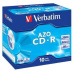 VERBATIM CD-R(10-Pack)Jewel/Crystal/DLP/52x/700MB