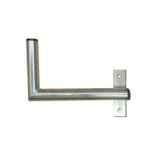 Držák antény na zeď u okna s pásem, pravé uchycení, galvanický zinek, délka 25cm, průměr 3,2cm Držák antény na zeď u okna s pásem, pravé uchycení, galvanický zinek, délka 25cm, průměr 3,2cm