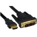 PREMIUMCORD Kabel HDMI - DVI-D 1m (M/M, zlacené kontakty, stíněný)