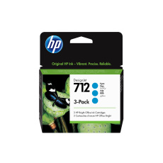 HP 712 3-Pack 29-ml Cyan DesignJet Ink Cartridge HP 712 3-Pack 29-ml Cyan DesignJet Ink Cartridge