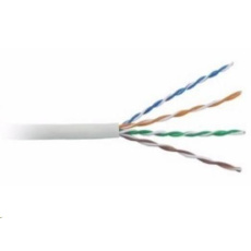 UTP kabel LYNX, Cat5E, drát, PVC, Dca, šedý, 100m
