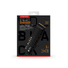 WD BLACK SSD NVMe 1TB PCIe SN850X Powered by SanDisk, Gen4, (R:7300, W:6300MB/s), Chladič WD BLACK SSD NVMe 1TB PCIe SN850X Powered by SanDisk, Gen4, (R:7300, W:6300MB/s), Chladič