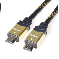 PREMIUMCORD Gold HDMI High Speed + Ethernet kabel (v1.4), opletený, zlacené konektory, 3m