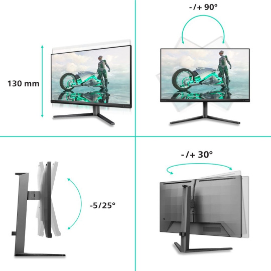 Philips MT 27" 27M2N3800A - 3840x2160,Fast IPS,160Hz,2xHDMI,1xDP,USBhub,Repro,Pivot