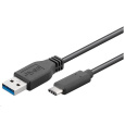 PremiumCord Kabel USB 3.1 konektor C/male - USB 3.0 A/male, černý, 1m