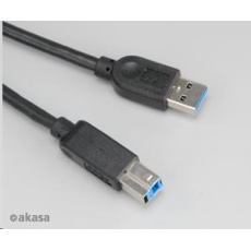 AKASA kabel USB, male A na B male USB 3.0, 150cm, černý