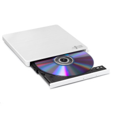 BAZAR - HITACHI LG - externí mechanika DVD-W/CD-RW/DVD±R/±RW/RAM GP60NW60, Slim, White, box+SW - Poškozený obal (Komplet