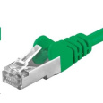 PREMIUMCORD Patch kabel CAT6a S-FTP, RJ45-RJ45, AWG 26/7 10m zelená