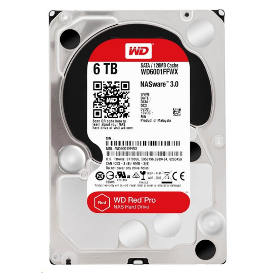 BAZAR VADNÉ - WD RED Pro NAS WD6003FFBX 6TB SATAIII/600 256MB cache BAZAR VADNÉ - WD RED Pro NAS WD6003FFBX 6TB SATAIII/600 256MB cache