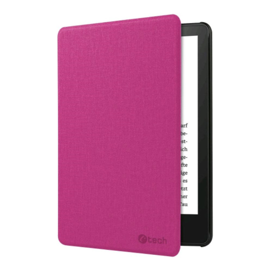 C-TECH PROTECT pouzdro pro Amazon Kindle PAPERWHITE 2024/COLORSOFT, WAKE/SLEEP funkce, hardcover, růžové