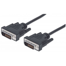 MANHATTAN kabel DVI-D Dual Link Male to DVI-D Dual Link Male, Black, 1.8 m