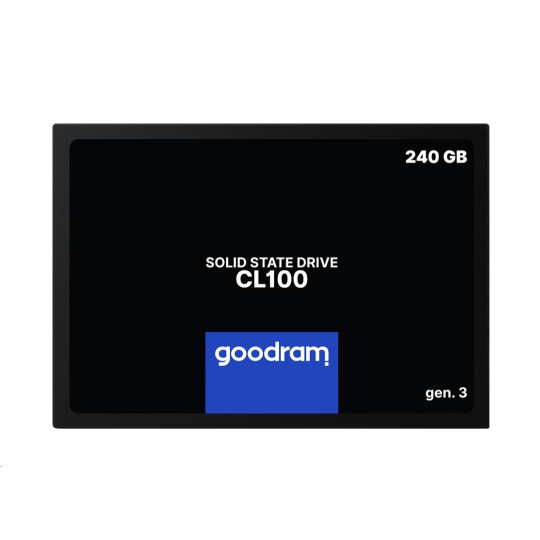 GOODRAM SSD CL100 Gen.3 240GB SATA III 7mm, 2,5" (R: 520MB/s; W 400MB/s)