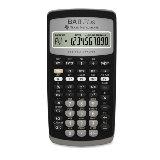 TEXAS Instrument kalkulačka - TI-BAII PLUS Vědecký kalkulátor