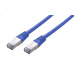 C-TECH kabel patchcord Cat5e, FTP, modrý, 1m