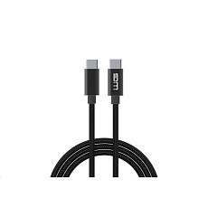 WG - Datový kabel Type-C na Type-C, 20 cm, 3 A, černá