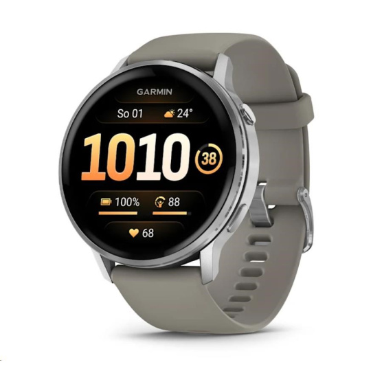 Garmin Venu® 4 - 45 mm Silver / Silver Gray silikonový řemínek