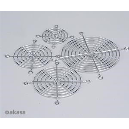 AKASA ochranná mřížka MG-08, pro ventilátory 80mm, chromovaná