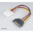 AKASA kabel  SATA redukce napájení na 4pin Molex, 15cm