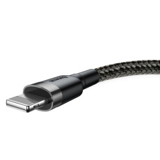 Baseus Cafule nabíjecí / datový kabel USB na Lightning 1,5A 2m, šedá-černá Baseus Cafule nabíjecí / datový kabel USB na Lightning 1,5A 2m, šedá-černá