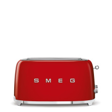 Smeg TSF02RDEU, toustovač / topinkovač, 4 toasty, 6 úrovní opékání, zásuvka na drobky, styl. 50. let, červený Smeg TSF02RDEU, toustovač / topinkovač, 4 toasty, 6 úrovní opékání, zásuvka na drobky, styl. 50. let, červený