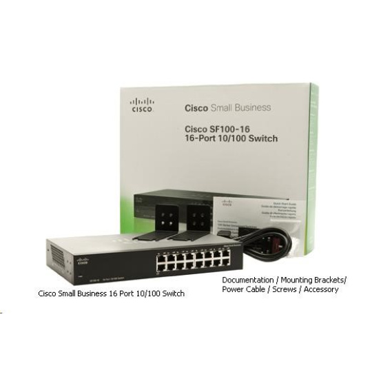 Cisco switch SF110-16-RF, 16x10/100, REFRESH
