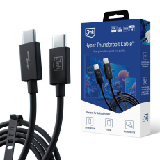 3mk datový kabel - Hyper ThunderBolt Cable 240W, černá