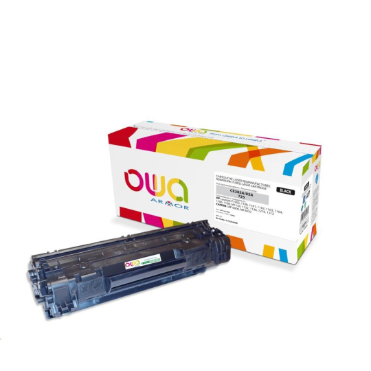 OWA Armor toner pro HP Laserjet P1002, 1100, 1102, M1130, 1132, 1136,  1210, 1212, 1600 Stran, CE285A, černá/black