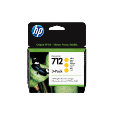 HP 712 3-Pack 29-ml Yellow DesignJet Ink Cartridge HP 712 3-Pack 29-ml Yellow DesignJet Ink Cartridge
