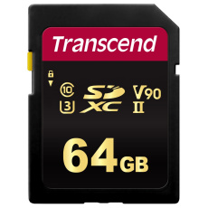 TRANSCEND SDXC karta 64GB 700S, UHS-II U3 Class 10 (R:285/W:180 MB/s)