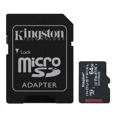 Kingston MicroSDXC karta 64GB microSDXC Industrial C10 A1 pSLC Card + SD Adapter