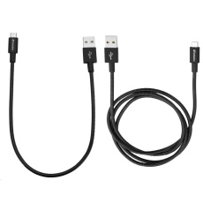 VERBATIM kabel Micro B USB Cable Sync & Charge 100cm (Black) + Verbatim Micro B USB Cable Sync & Charge 30cm (Black)