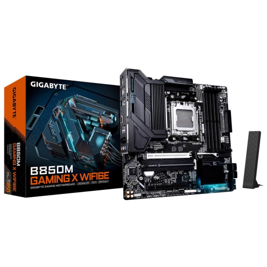 GIGABYTE MB Sc AM5 B850M GAMING X WF6E, AMD B850, 4xDDR5, 2xDP, 1xHDMI, WiFi, mATX