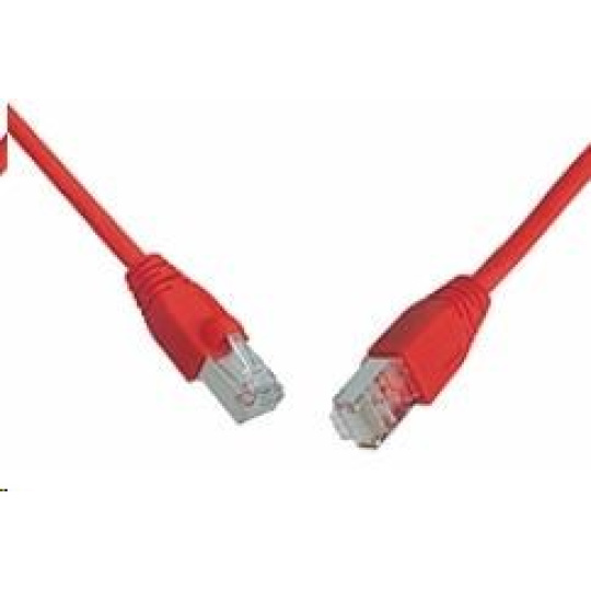 Solarix Patch kabel CAT5E SFTP PVC 7m červený snag-proof C5E-315RD-7MB