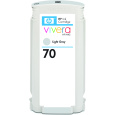 HP 70 Light Cyan DJ Ink Cart, 130 ml, C9390A