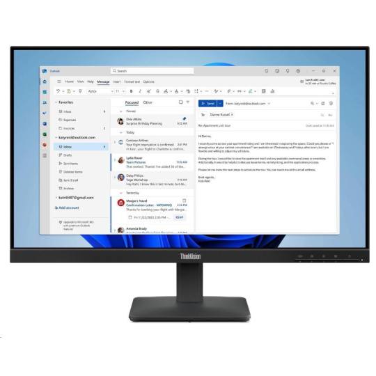 LENOVO LCD S24-4e - 23.8",IPS,16:9,1920x1080,100Hz,250cd/m2,1300:1,4ms(GtG),VGA,HDMI