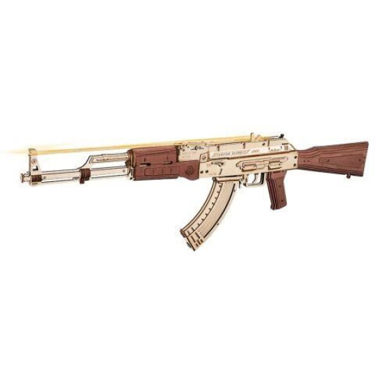 RoboTime 3D Dřevěné mechanické puzzle Útočná puška AK-47 RoboTime 3D Dřevěné mechanické puzzle Útočná puška AK-47