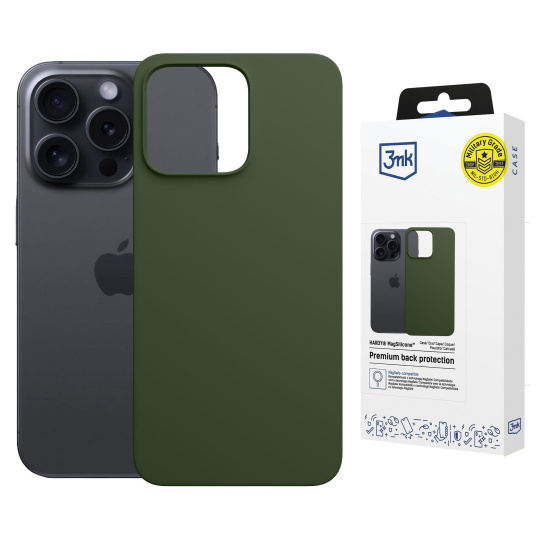 3mk ochranný kryt HARDY MagSilicone pro Apple iPhone 13 Pro Max Alpine Green 3mk ochranný kryt HARDY MagSilicone pro Apple iPhone 13 Pro Max Alpine Green