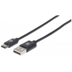 MANHATTAN kabel Hi-Speed USB-C, C Male / A Male, 3m, černý